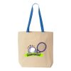 Natural Tote with Contrast-Color Handles Thumbnail