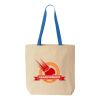 Natural Tote with Contrast-Color Handles Thumbnail
