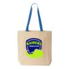 Natural Tote with Contrast-Color Handles Thumbnail