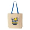 Natural Tote with Contrast-Color Handles Thumbnail