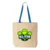 Natural Tote with Contrast-Color Handles Thumbnail