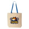 Natural Tote with Contrast-Color Handles Thumbnail