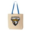 Natural Tote with Contrast-Color Handles Thumbnail