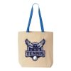 Natural Tote with Contrast-Color Handles Thumbnail
