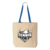 Natural Tote with Contrast-Color Handles Thumbnail