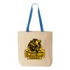 Natural Tote with Contrast-Color Handles Thumbnail