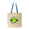 Natural Tote with Contrast-Color Handles Thumbnail