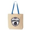Natural Tote with Contrast-Color Handles Thumbnail