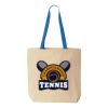 Natural Tote with Contrast-Color Handles Thumbnail