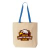 Natural Tote with Contrast-Color Handles Thumbnail