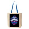 Natural Tote with Contrast-Color Handles Thumbnail