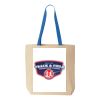 Natural Tote with Contrast-Color Handles Thumbnail