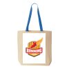 Natural Tote with Contrast-Color Handles Thumbnail