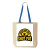 Natural Tote with Contrast-Color Handles Thumbnail