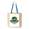 Natural Tote with Contrast-Color Handles Thumbnail