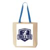 Natural Tote with Contrast-Color Handles Thumbnail