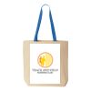 Natural Tote with Contrast-Color Handles Thumbnail
