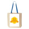 Natural Tote with Contrast-Color Handles Thumbnail