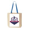 Natural Tote with Contrast-Color Handles Thumbnail
