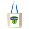 Natural Tote with Contrast-Color Handles Thumbnail