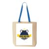 Natural Tote with Contrast-Color Handles Thumbnail