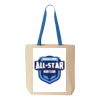 Natural Tote with Contrast-Color Handles Thumbnail