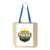 Natural Tote with Contrast-Color Handles Thumbnail