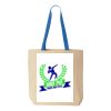 Natural Tote with Contrast-Color Handles Thumbnail