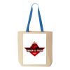 Natural Tote with Contrast-Color Handles Thumbnail