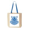 Natural Tote with Contrast-Color Handles Thumbnail