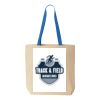 Natural Tote with Contrast-Color Handles Thumbnail