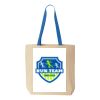 Natural Tote with Contrast-Color Handles Thumbnail