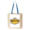 Natural Tote with Contrast-Color Handles Thumbnail
