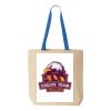Natural Tote with Contrast-Color Handles Thumbnail