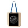 Natural Tote with Contrast-Color Handles Thumbnail