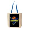 Natural Tote with Contrast-Color Handles Thumbnail