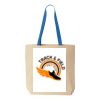 Natural Tote with Contrast-Color Handles Thumbnail