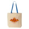 Natural Tote with Contrast-Color Handles Thumbnail