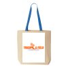 Natural Tote with Contrast-Color Handles Thumbnail