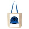 Natural Tote with Contrast-Color Handles Thumbnail