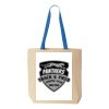 Natural Tote with Contrast-Color Handles Thumbnail