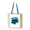Natural Tote with Contrast-Color Handles Thumbnail