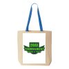 Natural Tote with Contrast-Color Handles Thumbnail