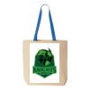 Natural Tote with Contrast-Color Handles Thumbnail