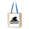 Natural Tote with Contrast-Color Handles Thumbnail