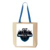 Natural Tote with Contrast-Color Handles Thumbnail