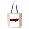 Natural Tote with Contrast-Color Handles Thumbnail