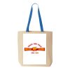 Natural Tote with Contrast-Color Handles Thumbnail