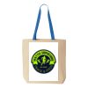Natural Tote with Contrast-Color Handles Thumbnail