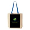 Natural Tote with Contrast-Color Handles Thumbnail